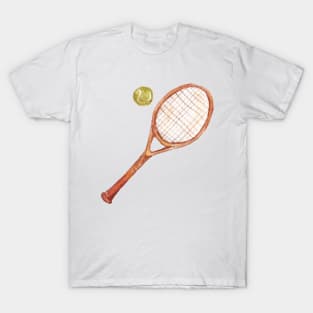 Tennis racket with tennis ball T-Shirt